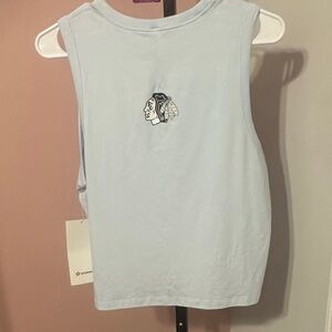 NWT Lululemon X Chicago Blackhawks Classic-Fit Cotton-Blend Tank Top
Powder Blue